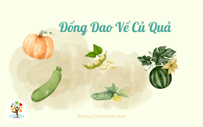 đồng dao về rau củ quả, dong dao ve rau cu qua