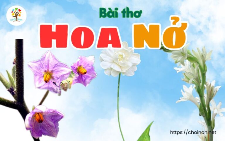 bai tho hoa no, bài thơ hoa nở