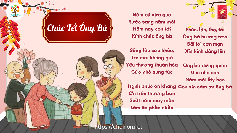 bai tho chuc tet ong ba, bài thơ chúc tết ông bà